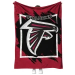 atlanta falcons block border red quilt blanket best selling