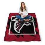 atlanta falcons block border red quilt blanket best selling