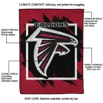 atlanta falcons block border red quilt blanket best selling
