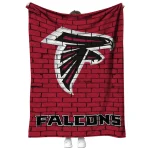 atlanta falcons brick grid red quilt blanket best selling