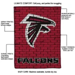 atlanta falcons brick grid red quilt blanket best selling