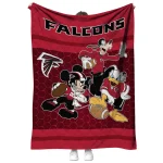 atlanta falcons disney football red quilt blanket best selling
