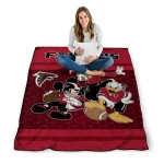 atlanta falcons disney football red quilt blanket best selling