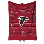 atlanta falcons handdrawn stripes red quilt blanket best selling