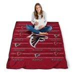 atlanta falcons handdrawn stripes red quilt blanket best selling