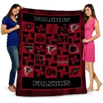 atlanta falcons helmet heart red quilt blanket best selling