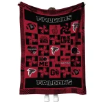 atlanta falcons helmet heart red quilt blanket best selling