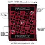 atlanta falcons helmet heart red quilt blanket best selling