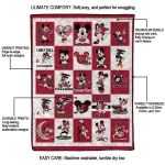 atlanta falcons mickey pattern red white quilt blanket best selling