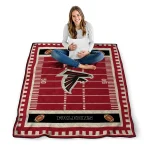 atlanta falcons mickey player red quilt blanket best selling