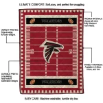 atlanta falcons mickey player red quilt blanket best selling