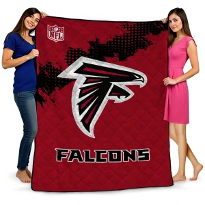 atlanta falcons shield badge red quilt blanket best selling
