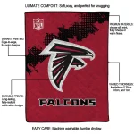 atlanta falcons shield badge red quilt blanket best selling
