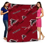 atlanta falcons sketch lines red quilt blanket best selling