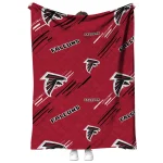 atlanta falcons sketch lines red quilt blanket best selling