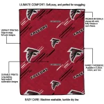 atlanta falcons sketch lines red quilt blanket best selling