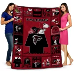 atlanta falcons snoopy love red quilt blanket best selling