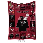 atlanta falcons snoopy love red quilt blanket best selling