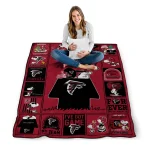 atlanta falcons snoopy love red quilt blanket best selling