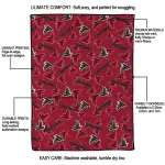 atlanta falcons solid classic red quilt blanket best selling