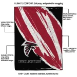 atlanta falcons stroke art red white quilt blanket best selling
