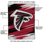 atlanta falcons wild lines red white quilt blanket best selling