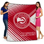 atlanta hawks arrow layers red quilt blanket best selling