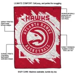 atlanta hawks block border red quilt blanket best selling