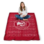 atlanta hawks bold red quilt blanket best selling