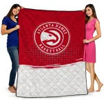atlanta hawks dot illusion red quilt blanket best selling