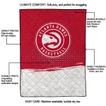 atlanta hawks dot illusion red quilt blanket best selling