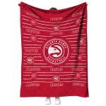 atlanta hawks handdrawn stripes red quilt blanket best selling
