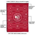 atlanta hawks handdrawn stripes red quilt blanket best selling