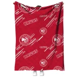 atlanta hawks sketch lines red quilt blanket best selling