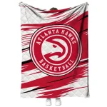 atlanta hawks wild lines red white quilt blanket best selling