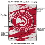 atlanta hawks wild lines red white quilt blanket best selling