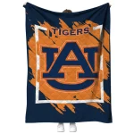 auburn tigers block border navy blue quilt blanket best selling