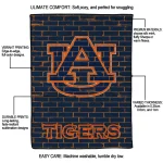 auburn tigers brick grid navy blue quilt blanket best selling