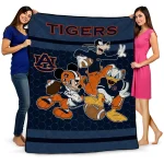 auburn tigers disney football navy blue quilt blanket best selling