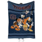 auburn tigers disney football navy blue quilt blanket best selling