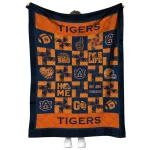 auburn tigers helmet heart navy blue quilt blanket best selling