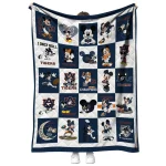 auburn tigers mickey mouse motif navy blue white quilt blanket best selling