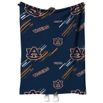 auburn tigers sketch lines navy blue quilt blanket best selling