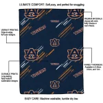 auburn tigers sketch lines navy blue quilt blanket best selling