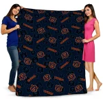 auburn tigers solid classic navy blue quilt blanket best selling