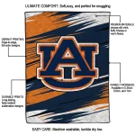 auburn tigers wild lines navy blue white quilt blanket best selling