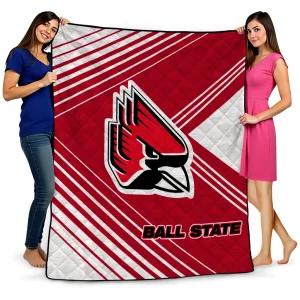 ball state cardinals arrow layers red quilt blanket best selling