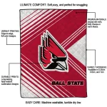 ball state cardinals arrow layers red quilt blanket best selling