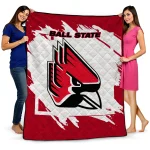 ball state cardinals block border red quilt blanket best selling