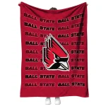 ball state cardinals bold red quilt blanket best selling